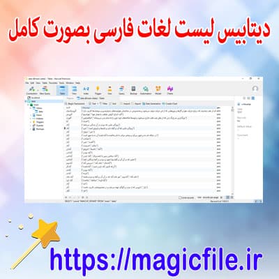 دانلود دیتابیس کامل از لیست لغات فارسی همراه معانی (فرهنگ لغت)