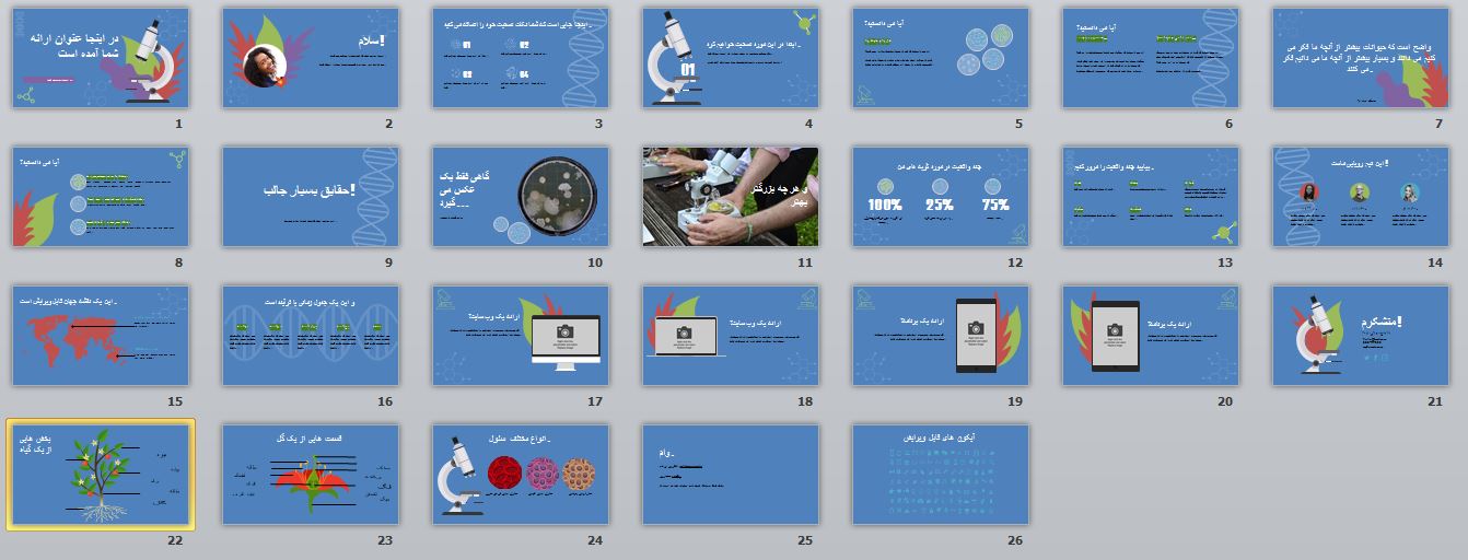 An example of a PowerPoint template on the subject of a biology laboratory11