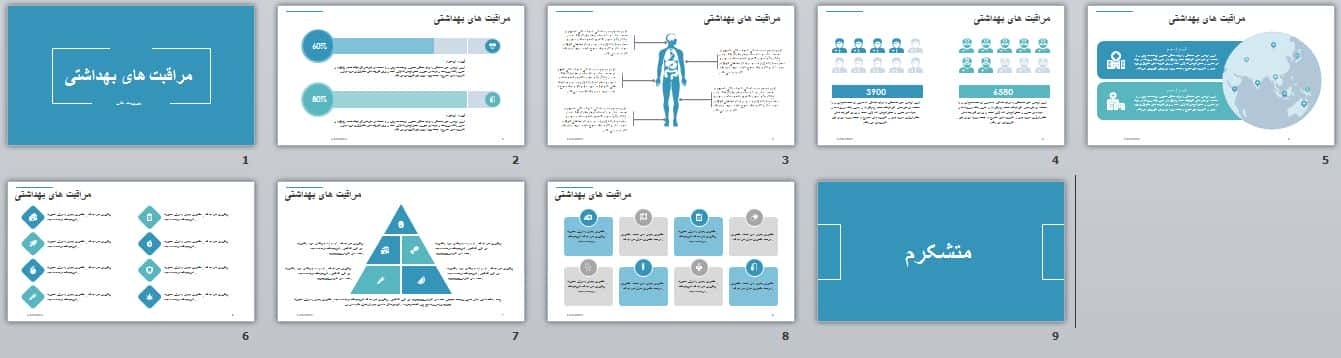 نمونه قالب تم پاورپوینت در موضوع مراقبت های بهداشتی 11