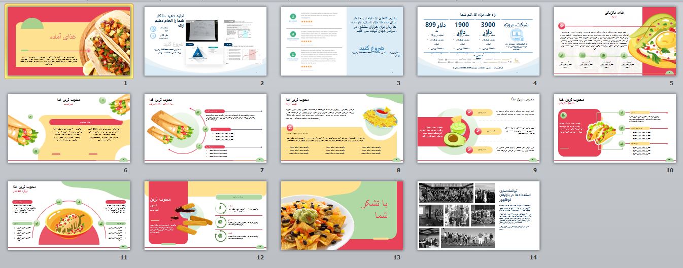 Download a sample PowerPoint theme template on the subject of food 22