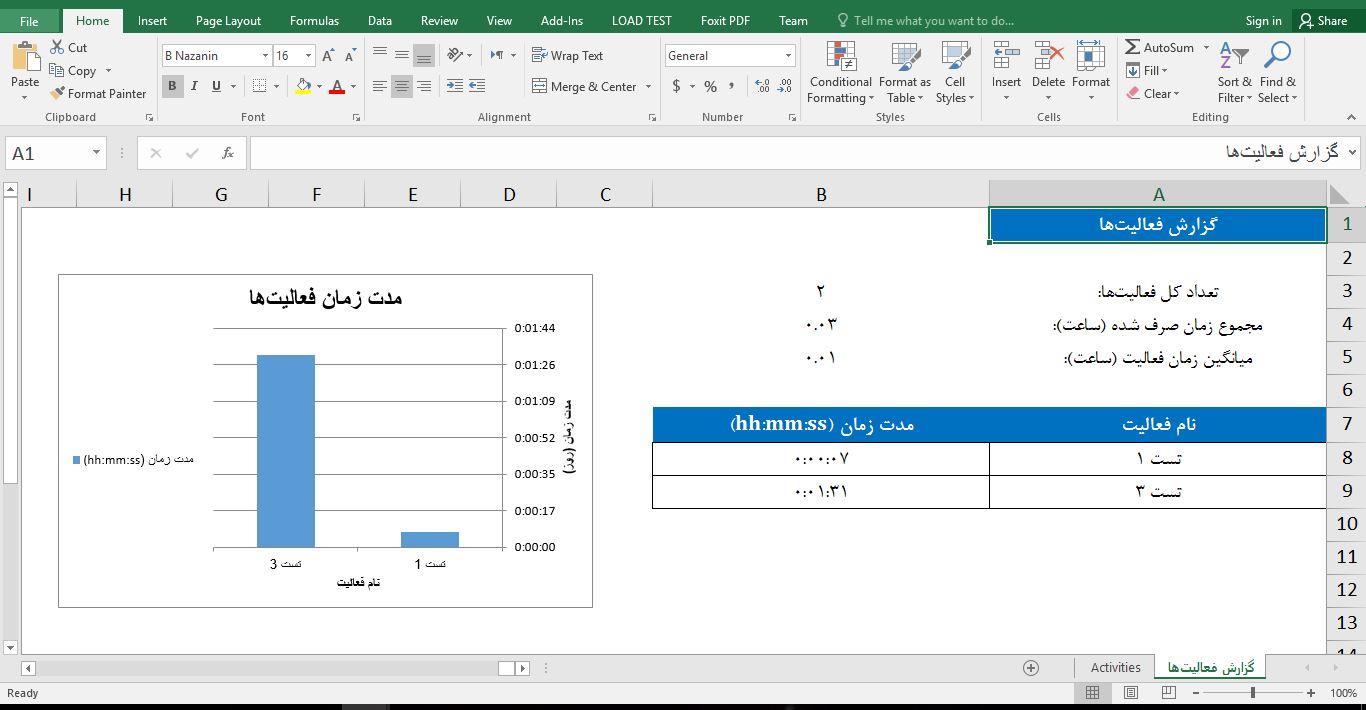 سیستم مدیریت زمان در اکسل با VBA 64