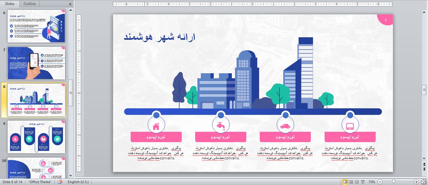 نمونه قالب پاورپوینت در موضوع شهر هوشمند 732