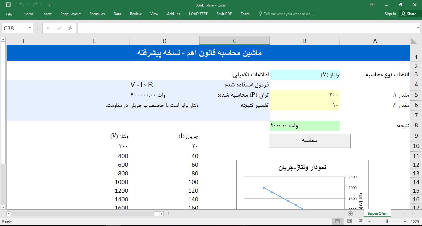  ماکروی پیشرفته «ماشین محاسبه قانون اهم» 3453