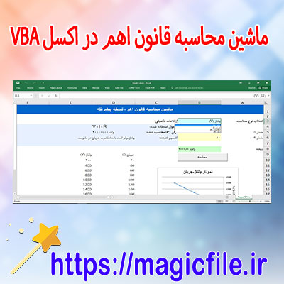 دانلود-برنامه-ماکروی-پیشرفته-«ماشین-محاسبه-قانون-اهم»-در-اکسل-VBA-+-نمودار-خودکار